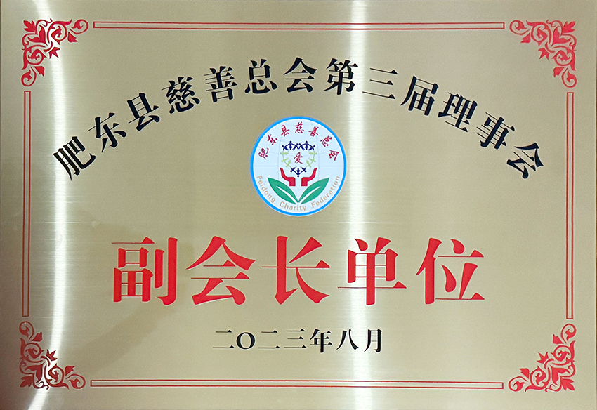 肥东县慈善总会第三届理事会副会长单位
